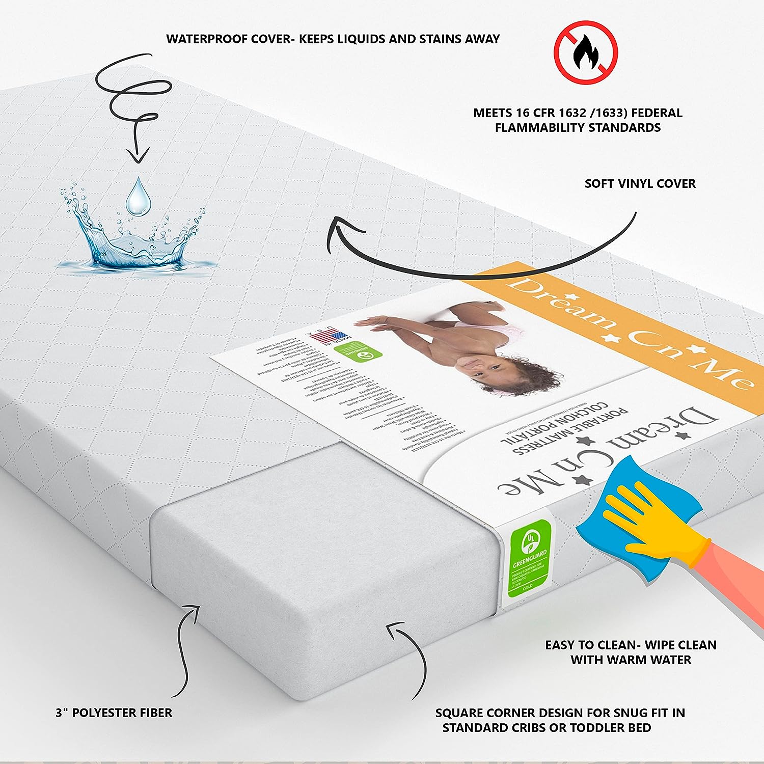 OEM Factory Direct Supply Best Baby Crib Mattress Thickness for Baby Crib Bedding