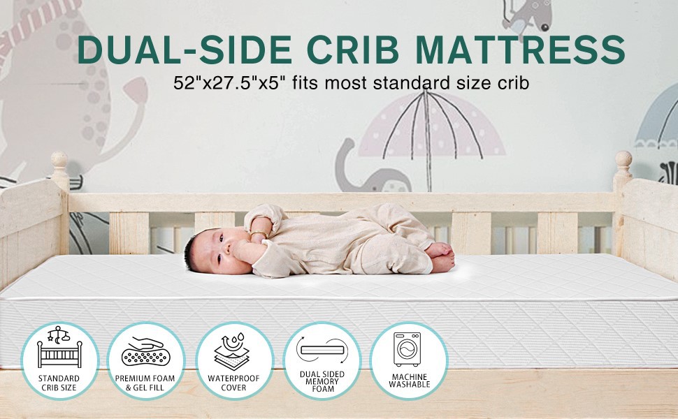 Pediatrician Recommended Two Sided Universal Standard Baby Mattress For Crib 1 Pediatrician Recommended Two Sided Universal Standard Baby Mattress For Crib 1
