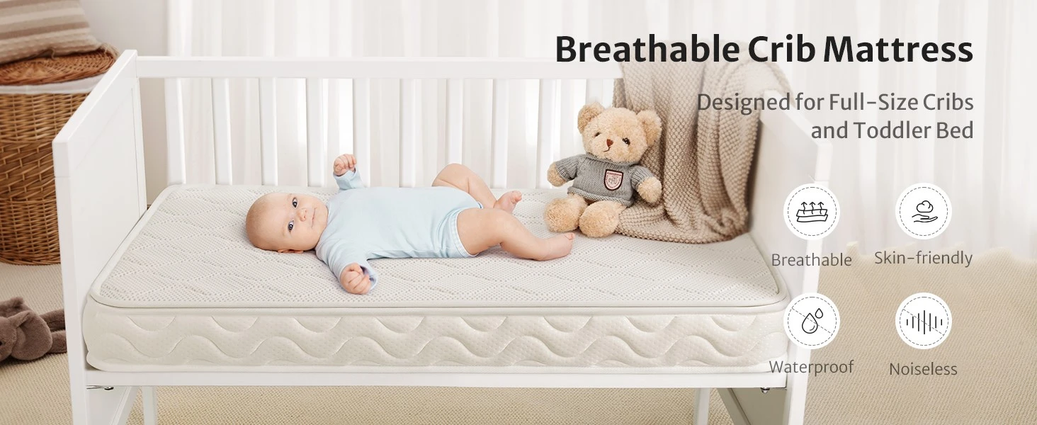 Good Non-Toxic Firm Standard Crib Mattress for Toddler Bed 1